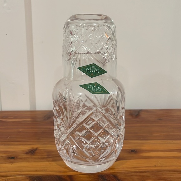 NIB Shannon Dublin Crystal Night Carafe Tumble Up - Picture 1 of 6